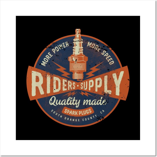 Riders supply spark plug Wall Art by szymonkalle